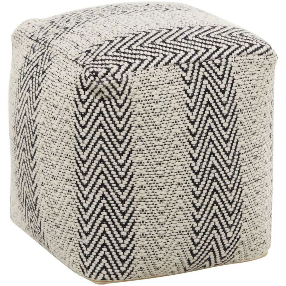 Bohemian Indoor/Outdoor Fabric Pouf Zig Zag - Olivia & May